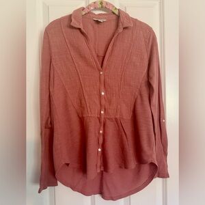 Lucky Brand Terracotta Button Down Shirt